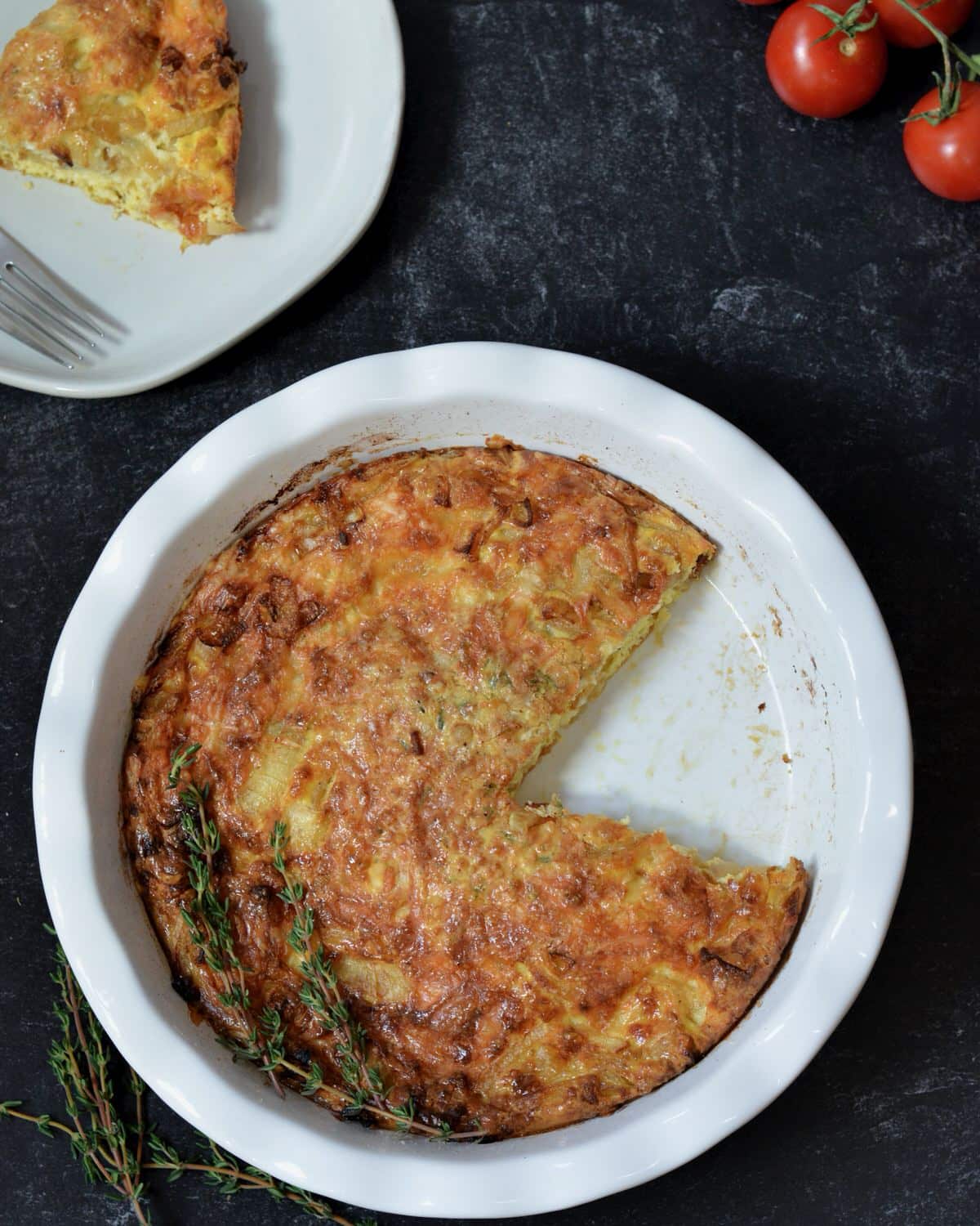 Crustless Quiche with Gruyere and Caramelized Onions