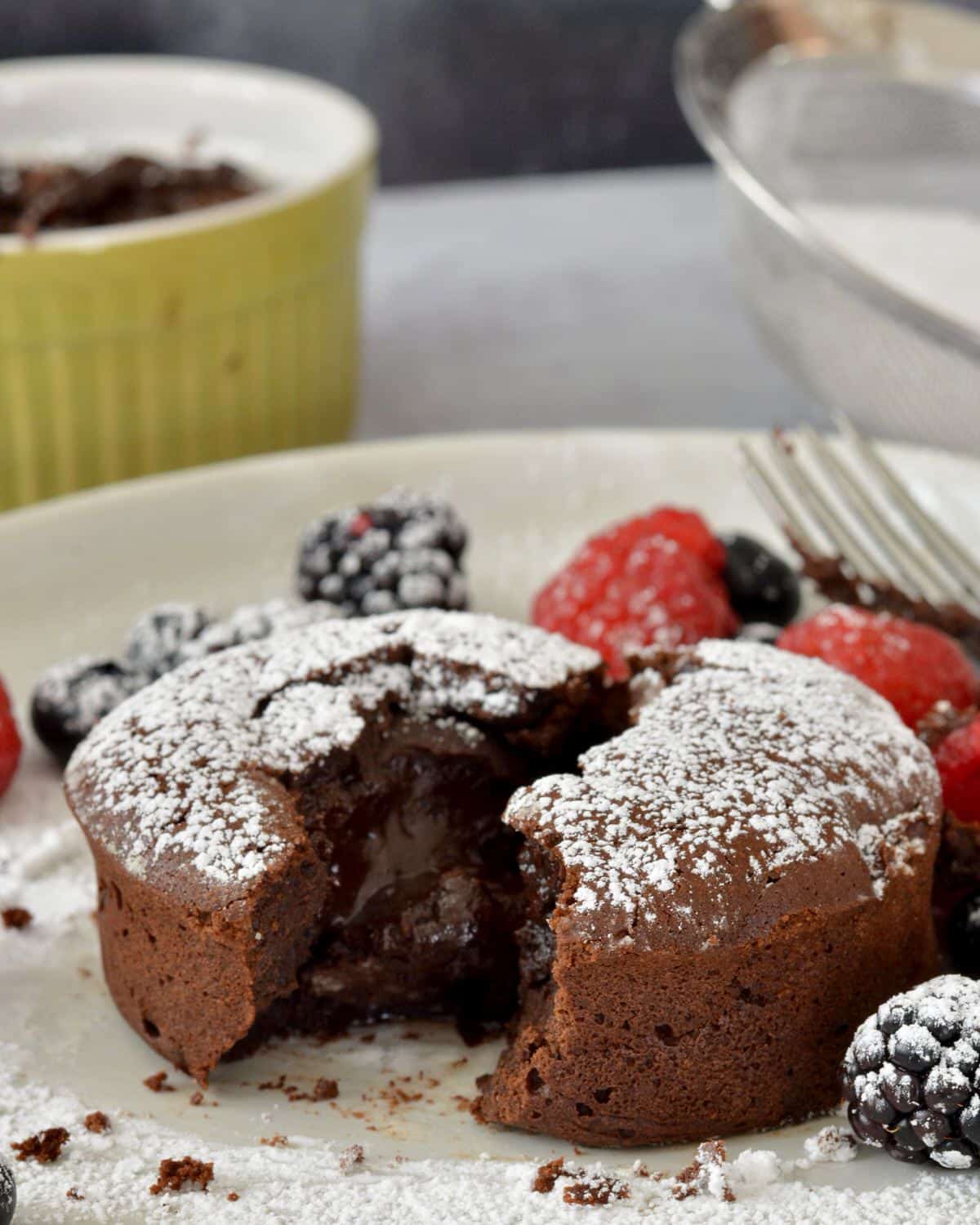 Individual Chocolate Lava Cakes Simple One Bowl Recipe