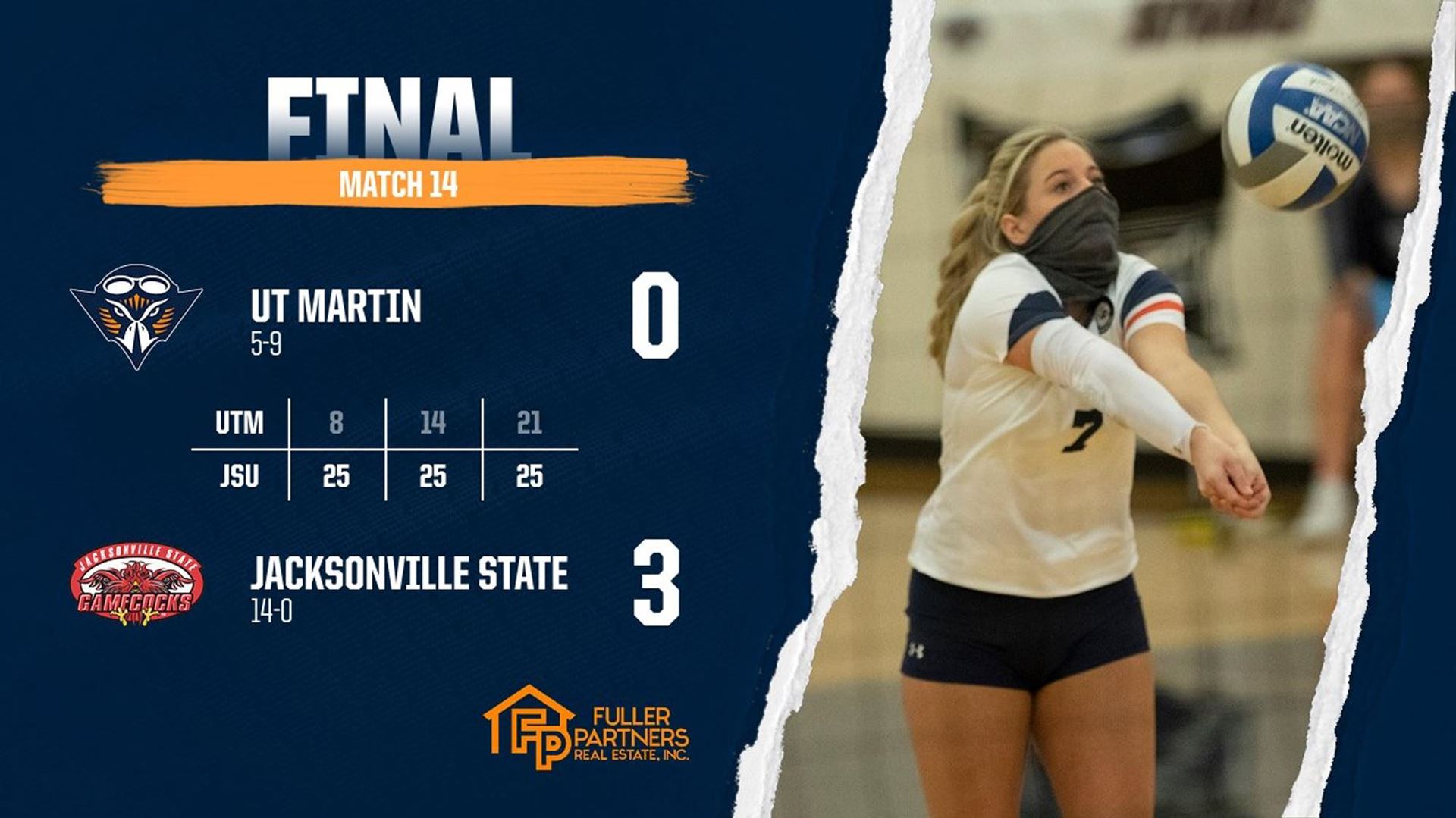 Skyhawk volleyball drops 30 decisions at leagueleading Jacksonville