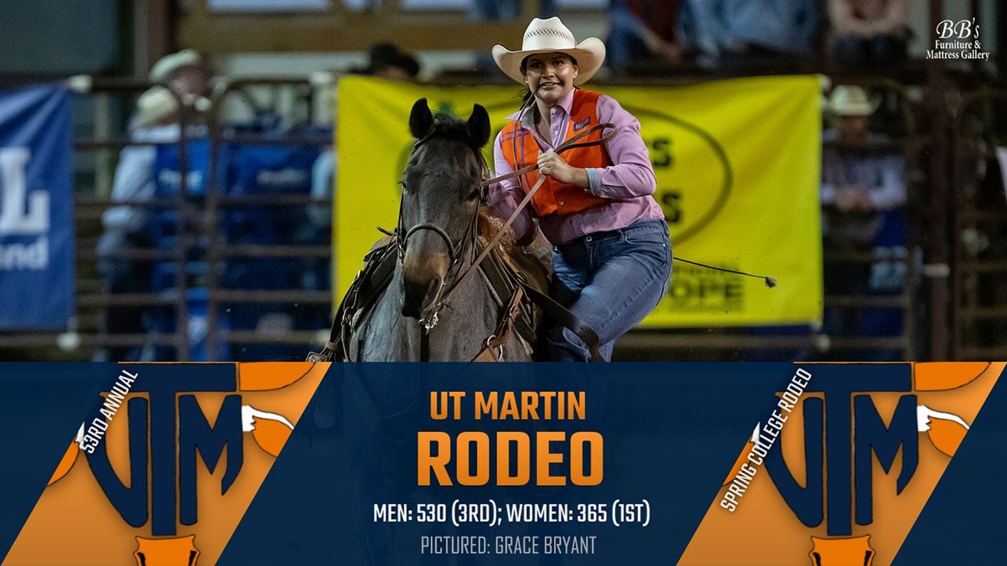 Women’s team tops field while men’s squad places third at 53rd annual UTM Spring College Rodeo