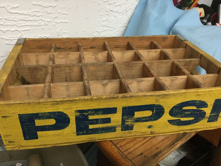 PEPSI 24 BOTTLE WOODEN CRATE The Packrats Den