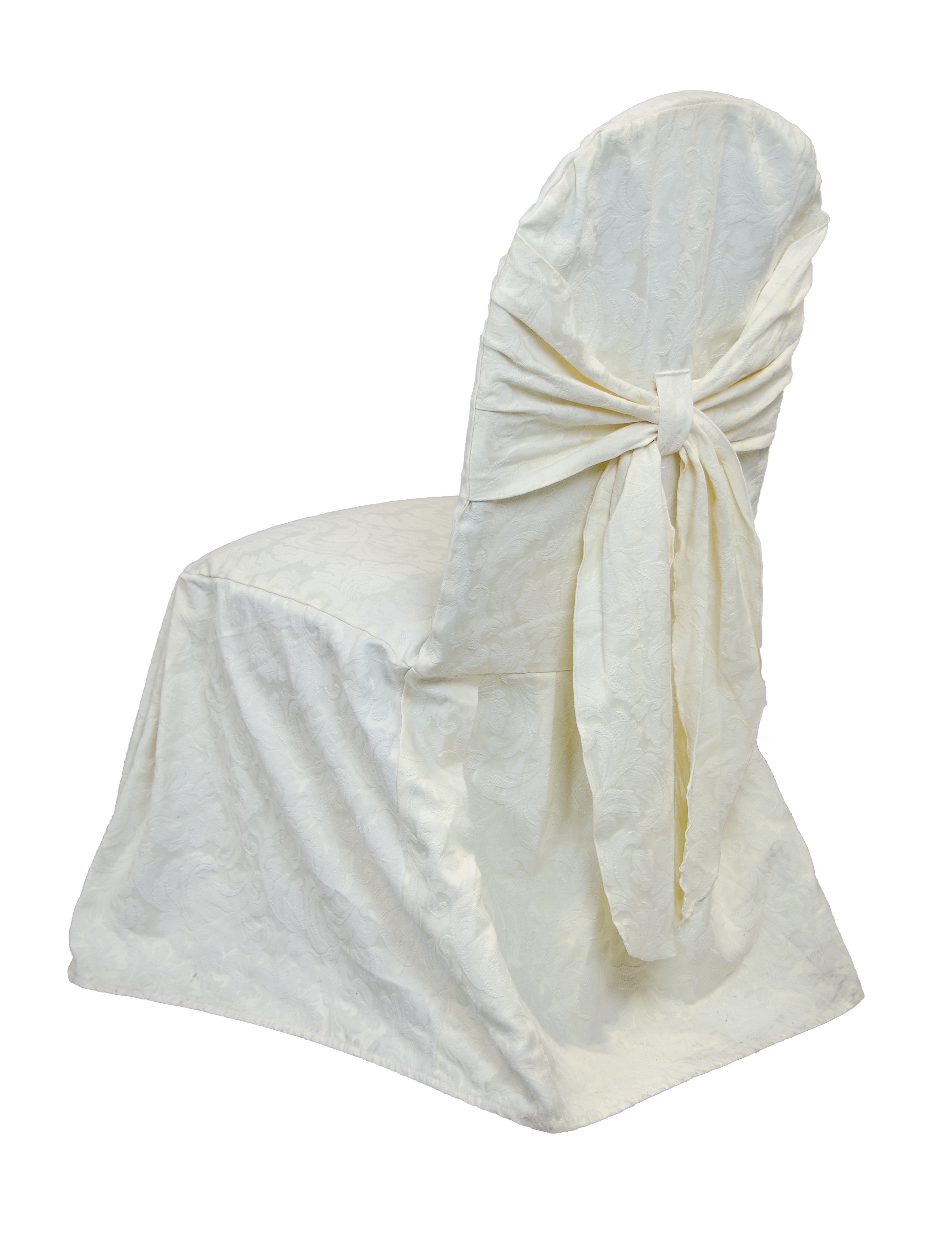 Brocade Banquet Chair cover IVORY The Party Centre