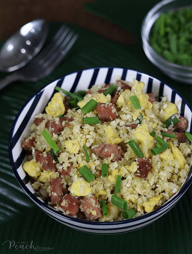 KETO Leftover Ham Fried Rice (Low Carb, GlutenFree) The Peach Kitchen
