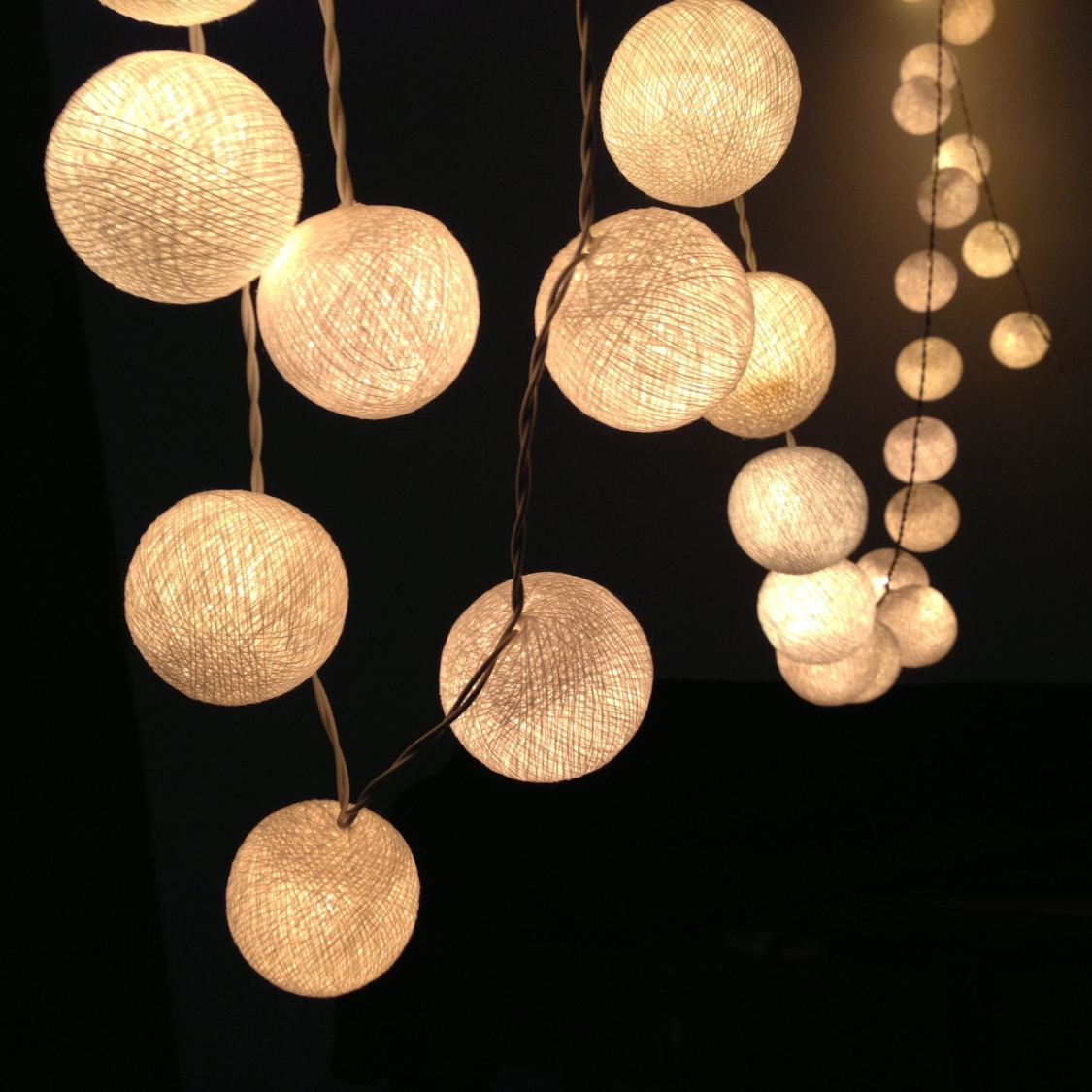 20 LED Cotton Ball Lights Warm White
