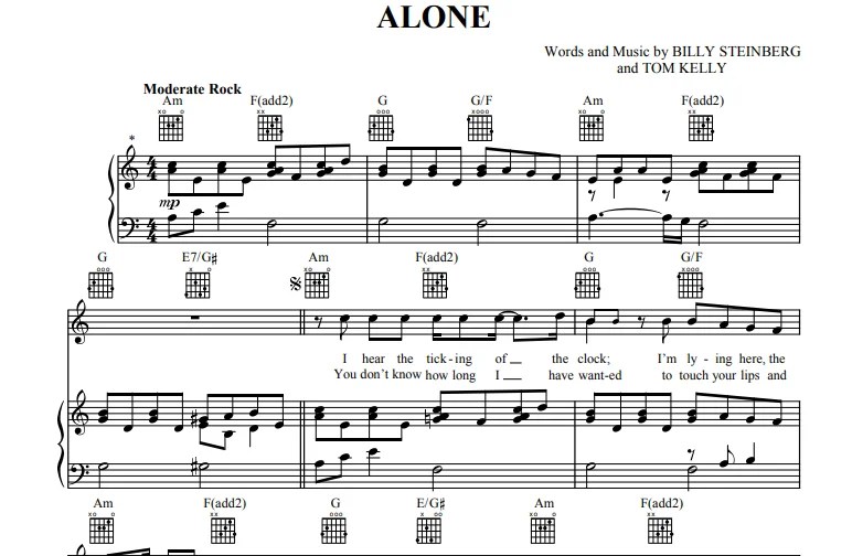 HeartAlone Free Sheet Music PDF for Piano The Piano Notes