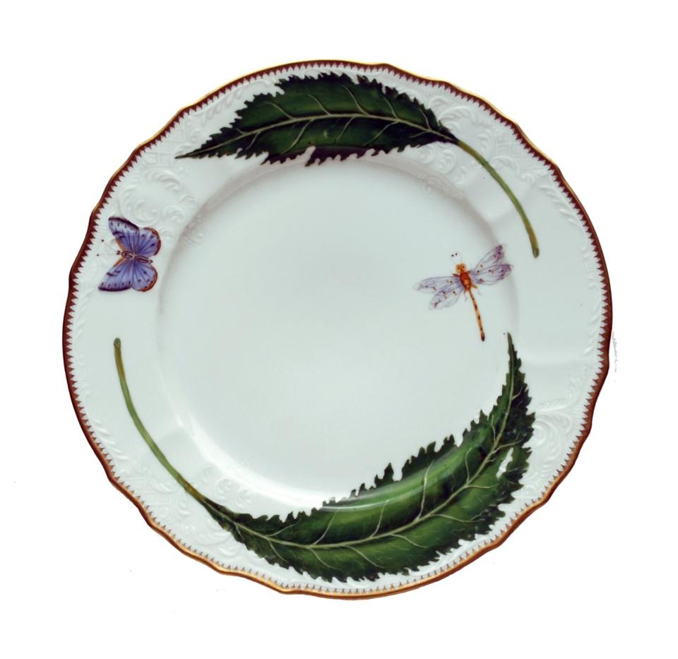 Anna Weatherley Green Leaf Dinner Plate The Pink Daisy