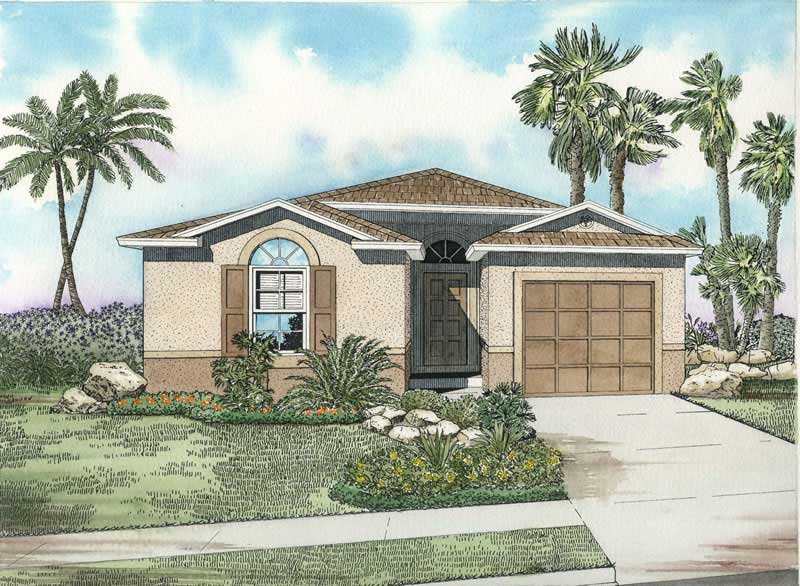 Mediterranean Home with 3 Bdrms, 1551 Sq Ft House Plan 1071146