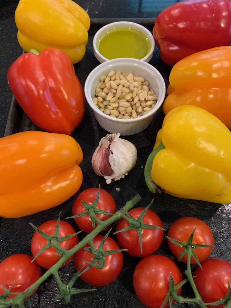 Roasted peppers with tomatoes and garlic The Plant based dad