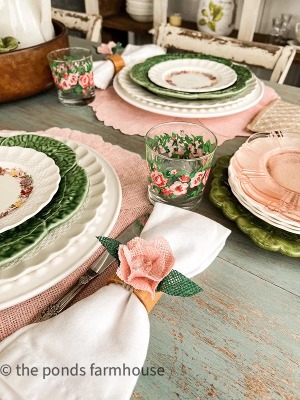 6 Beautiful Table Setting Ideas for Spring with DIY Tableware