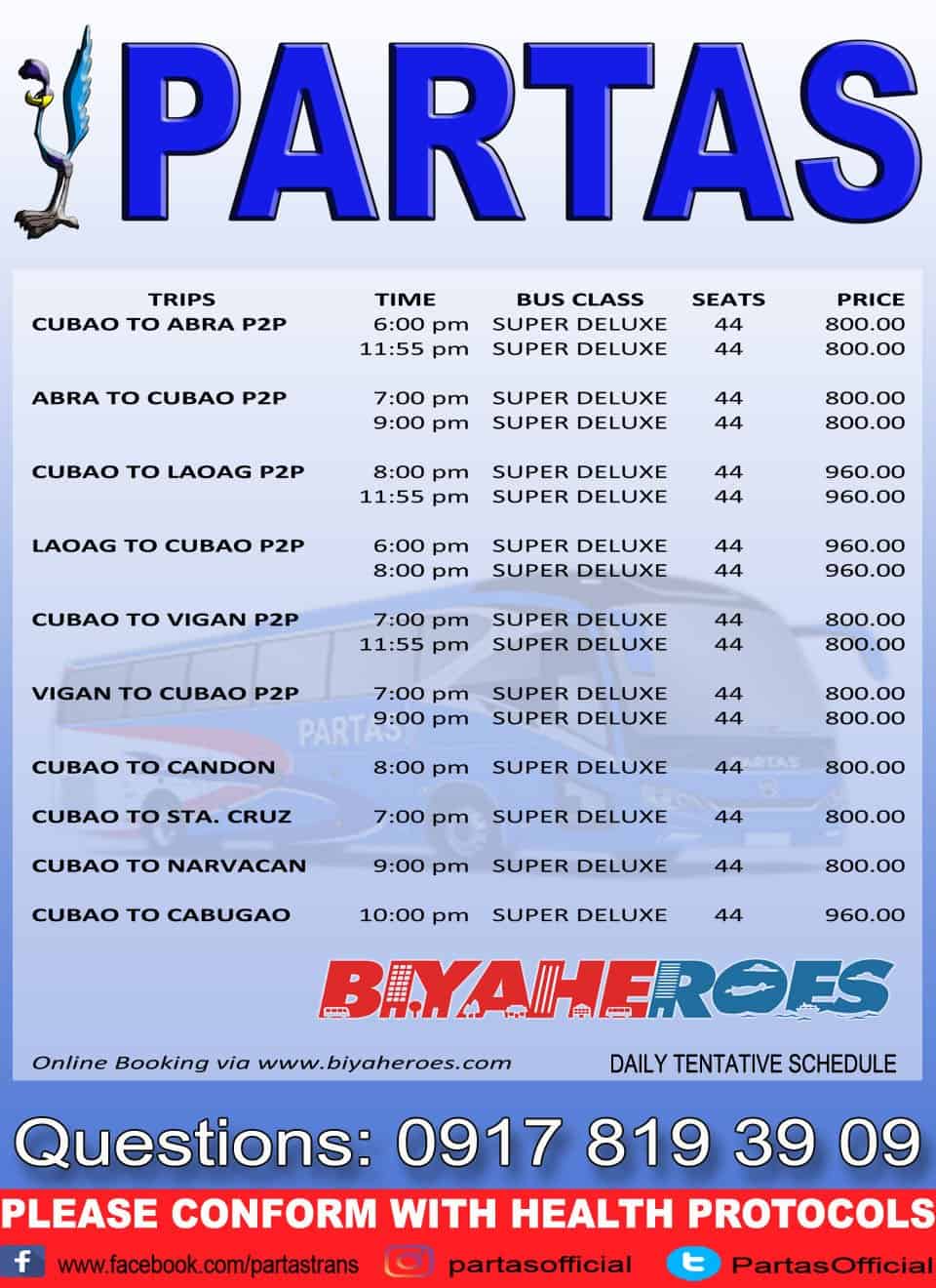 MANILA TO LA UNION Bus Schedule (Partas & Viron Transit) The Poor