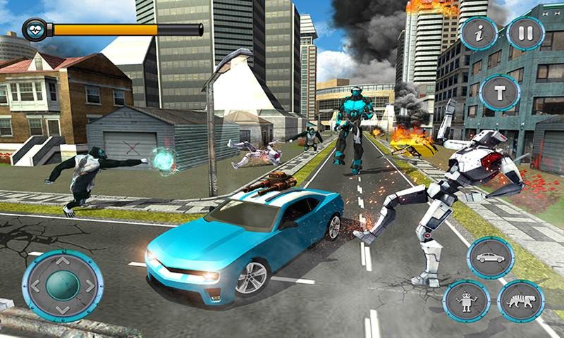 Multi Robotic Cheetah Car Transform Simulator