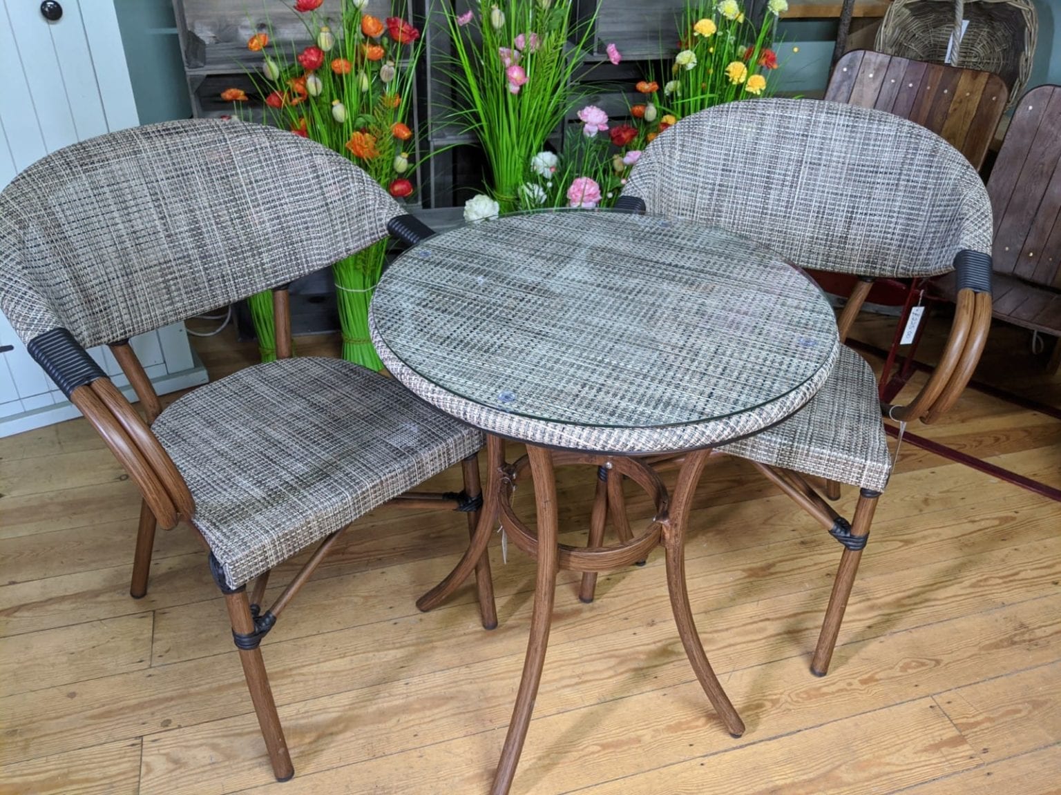 Rattan Two Seater Bistro Set with Table The Pot Place Garden Centre