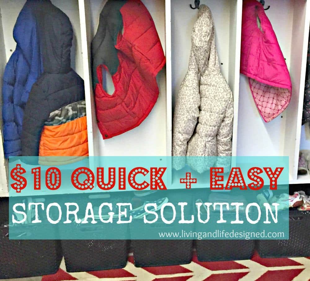 Quick and Easy Storage Solution for Kid's Jackets and Shoes