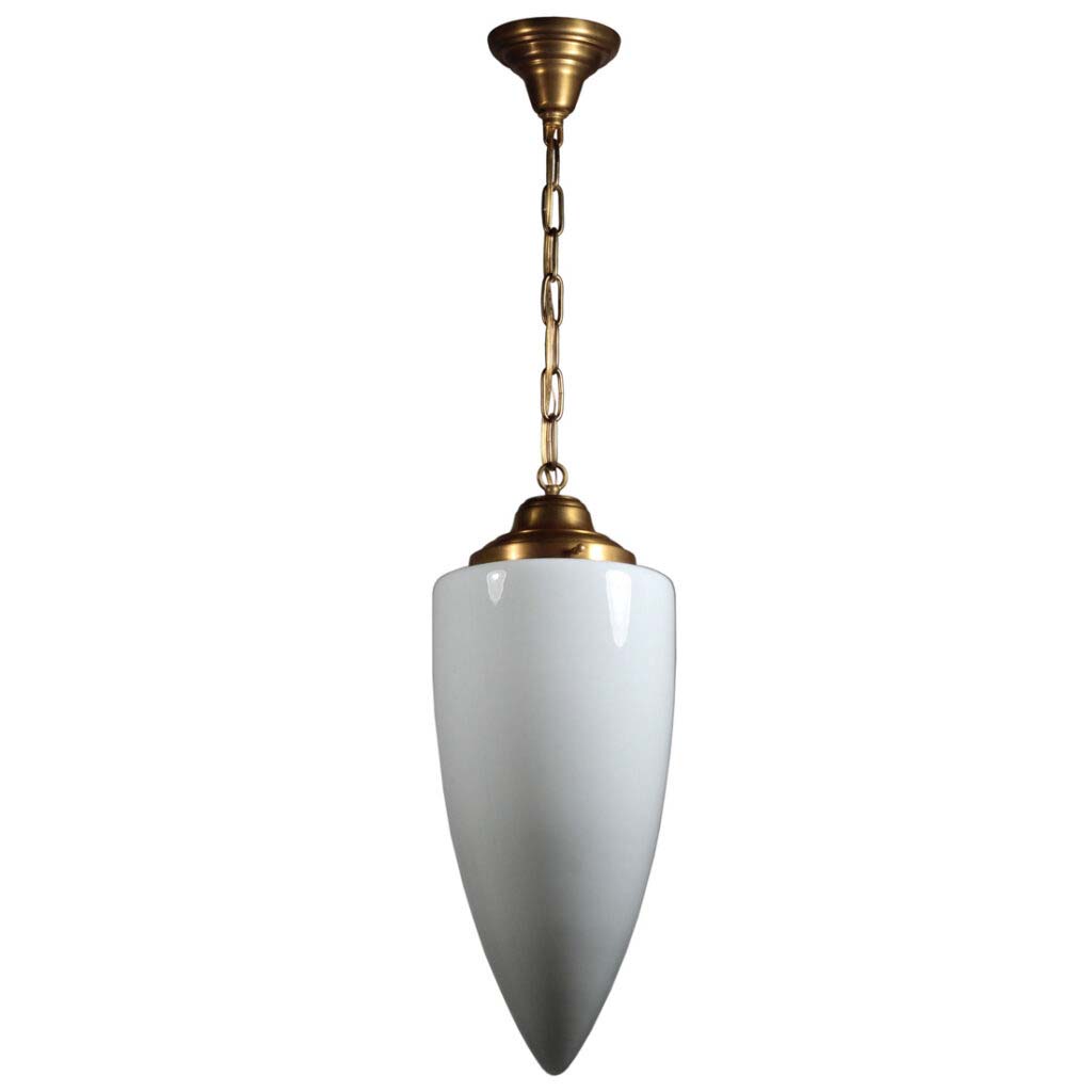 SOLD Unusual Matching Antique Pendant Lights, Bullet Shade Archived