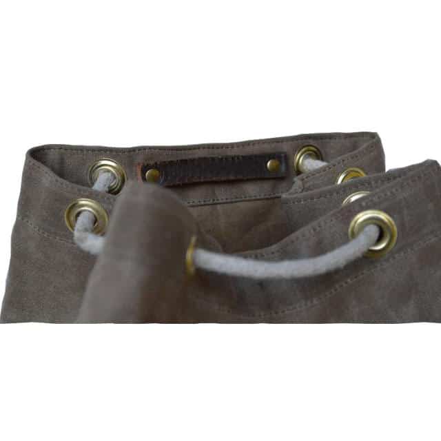Waxed Canvas Drawstring Bag The One Packing Solution