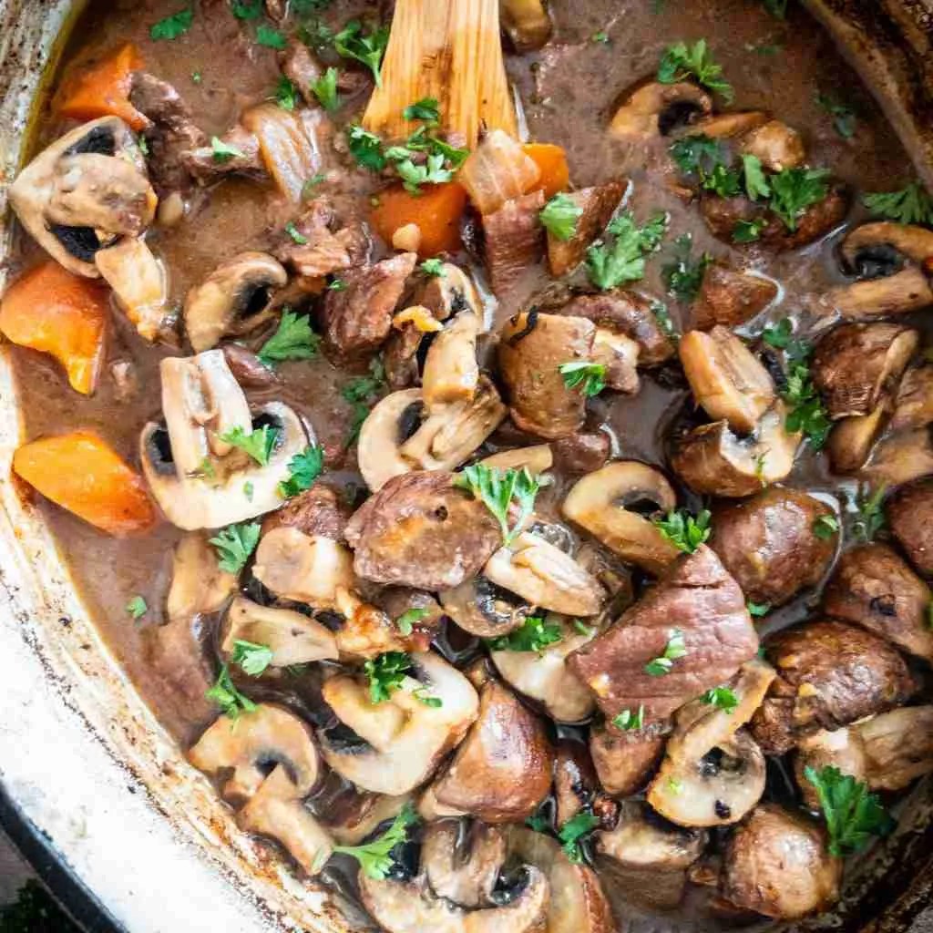 Beef Stew with Mushrooms And Miso. Easy & Delicious.