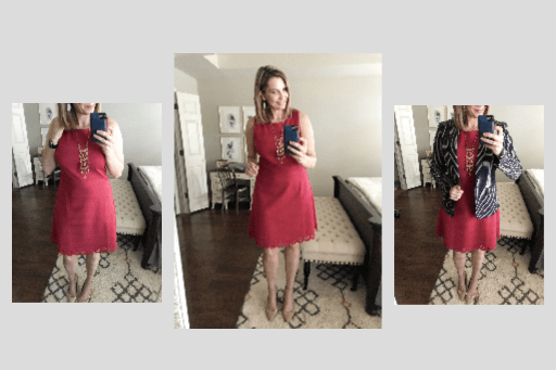 open lace back dress On The Way Red Shift Dress – Shop the Mint main image 0
