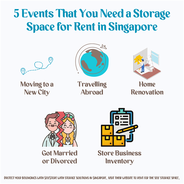5 Events That You Need a Storage Space for Rent in Singapore