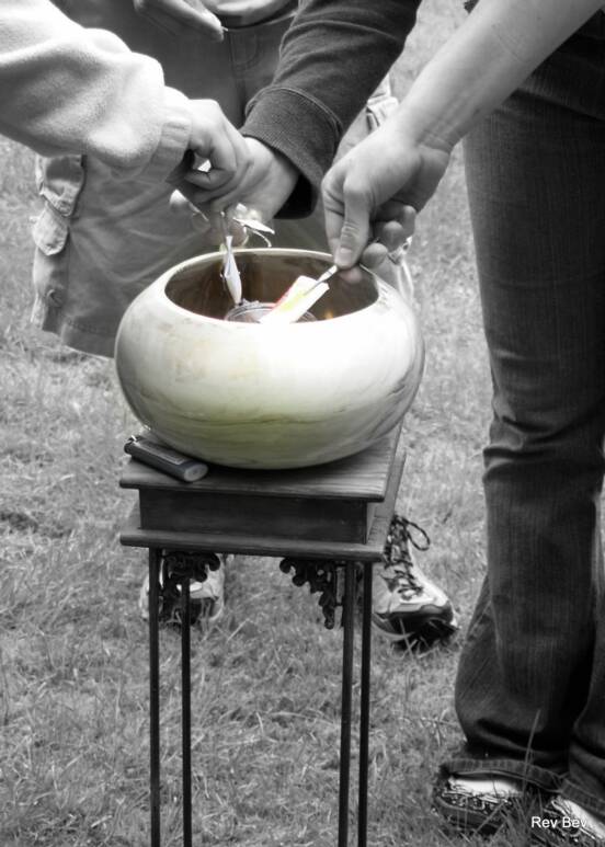Unity Ceremony Photos of sand, candle, cords