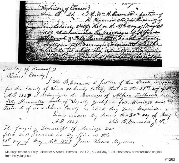 Rainwater Marriage Records