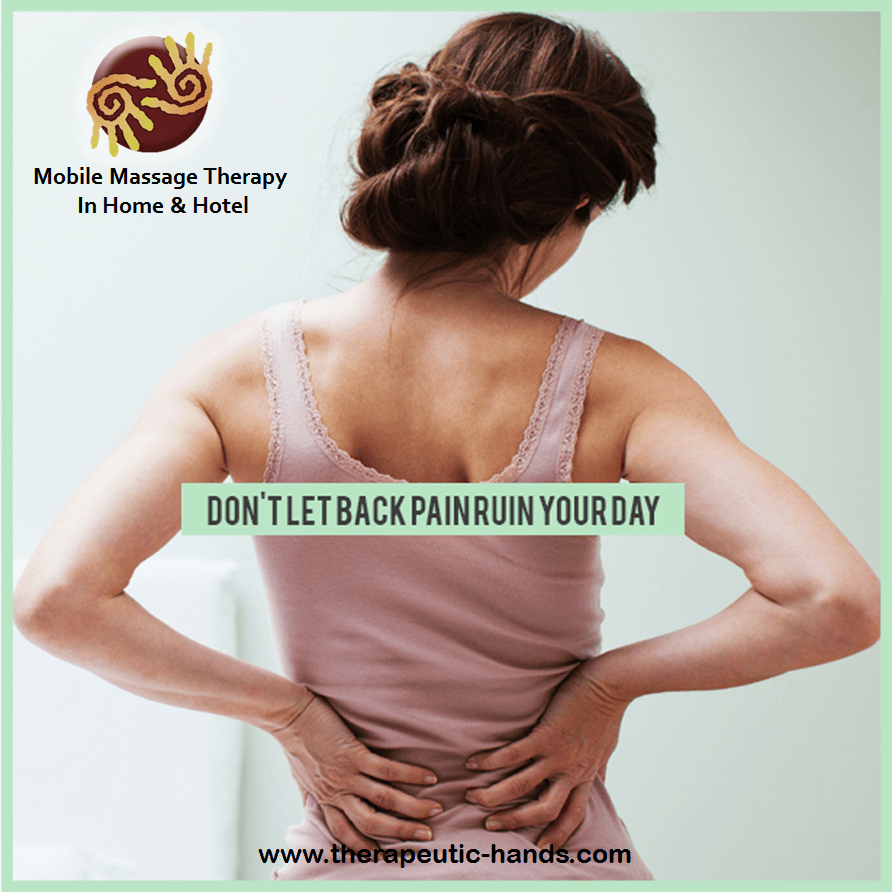 Massage helps relieve back pain InHome Lymphatic Drainage