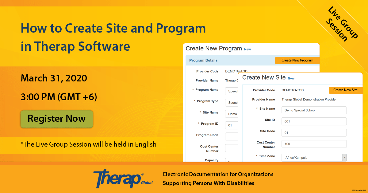 How to Create Site and Program in Therap Software Online