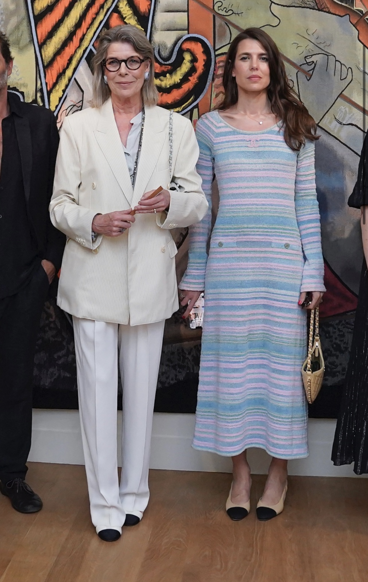 Princeas Caroline and Charlotte Casiraghi attended the preview of the