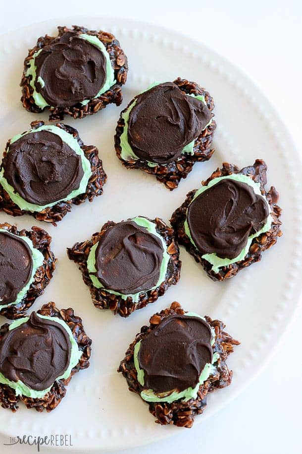 Fudgy Mint Chocolate NoBake Cookies + VIDEO The Recipe