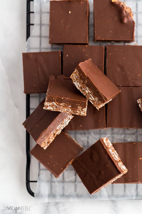 No Bake Chocolate Crunch Bars The Recipe Rebel