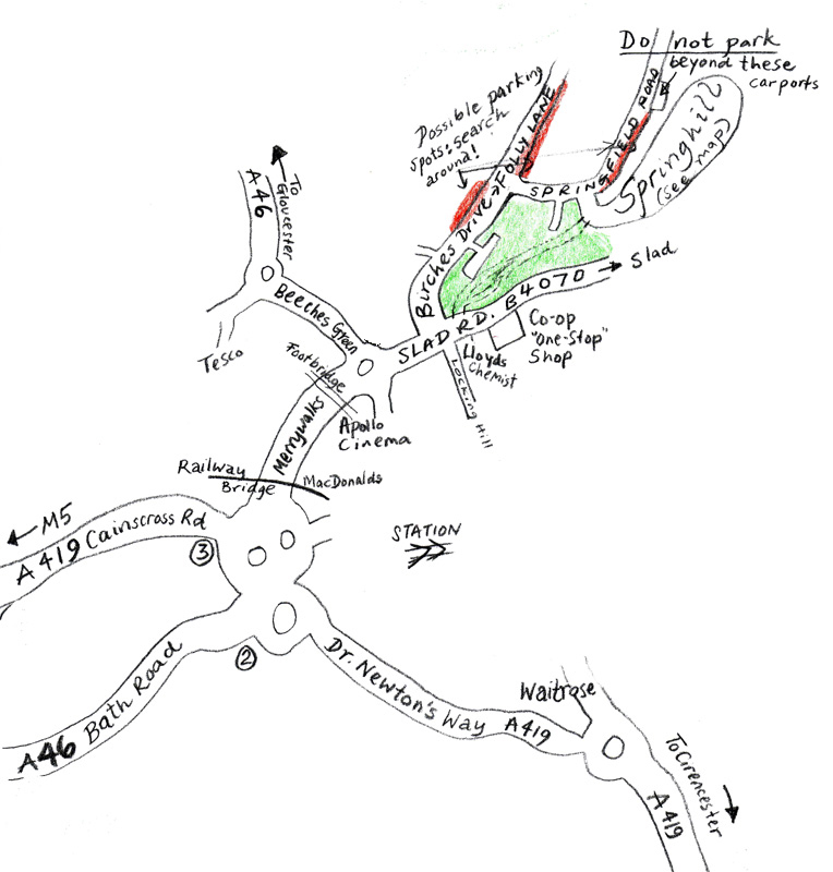Directions to Springhill Cohousing