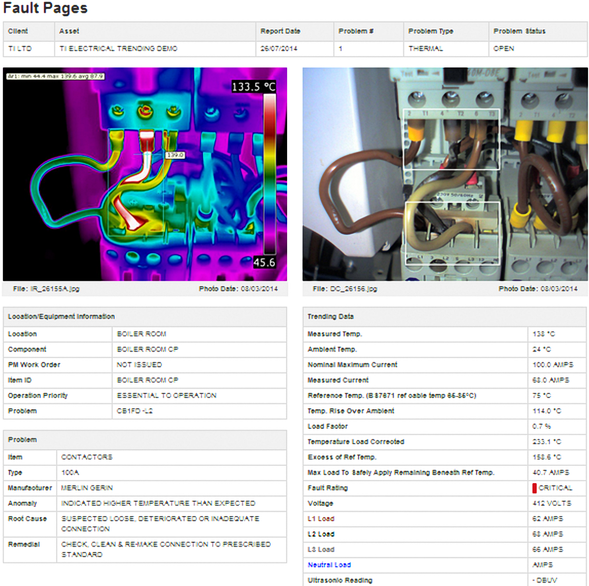 OnSite Thermal Imaging Report Generation With Ticor! Ti Thermal