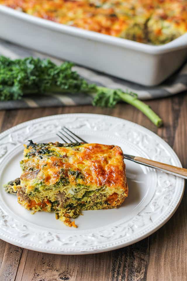 Sweet Potato, Sausage and Kale Breakfast Casserole The Roasted Root