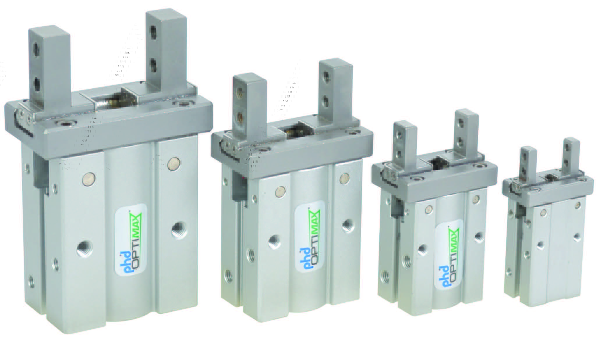 Optimax dropin replacement pneumatic parallel grippers released by PHD