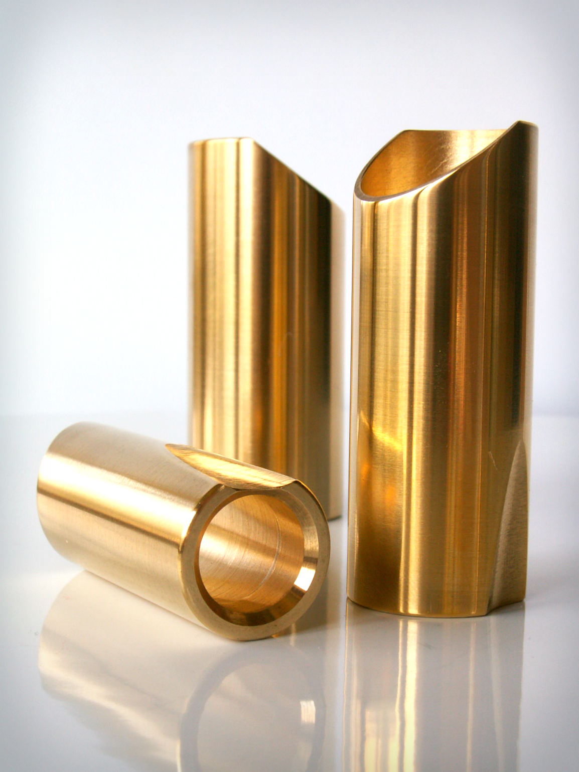 The Rock Slide Polished Brass Guitar Slide