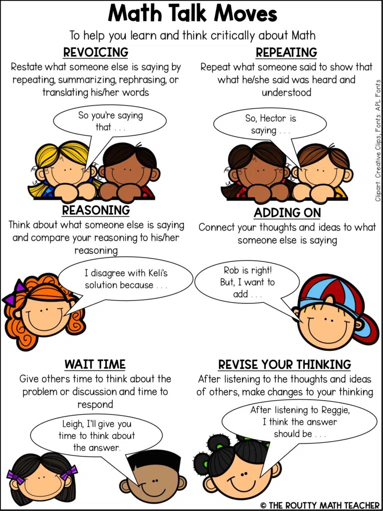 Math Talk Moves Driving Conversation The Routty Math Teacher