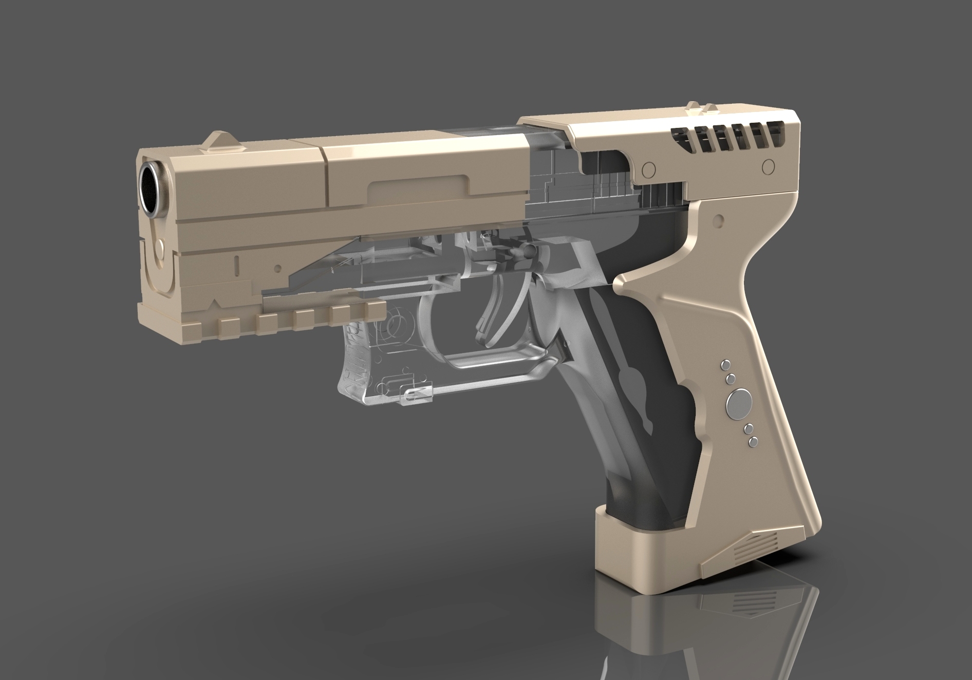 Limited Run Resin Cast Thermoptic Pistol Ghost In The Shell 2nd