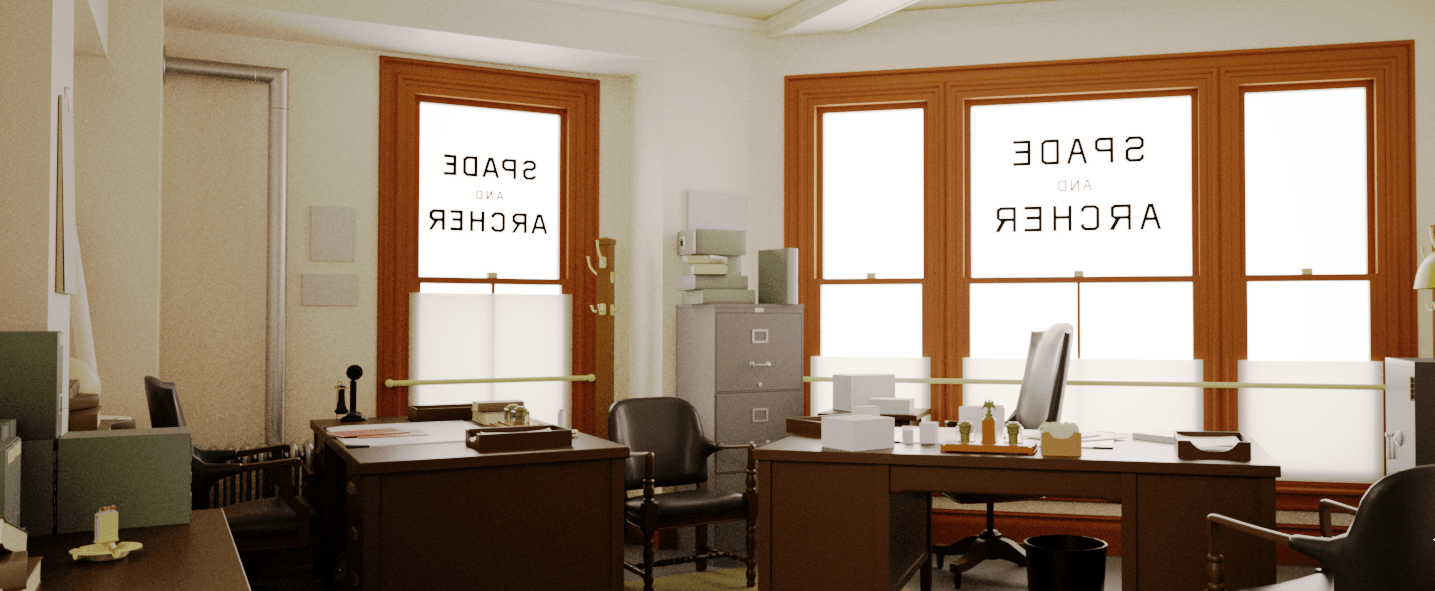 Maltese Falcon Spade and Archer Office (cg) RPF Costume and Prop