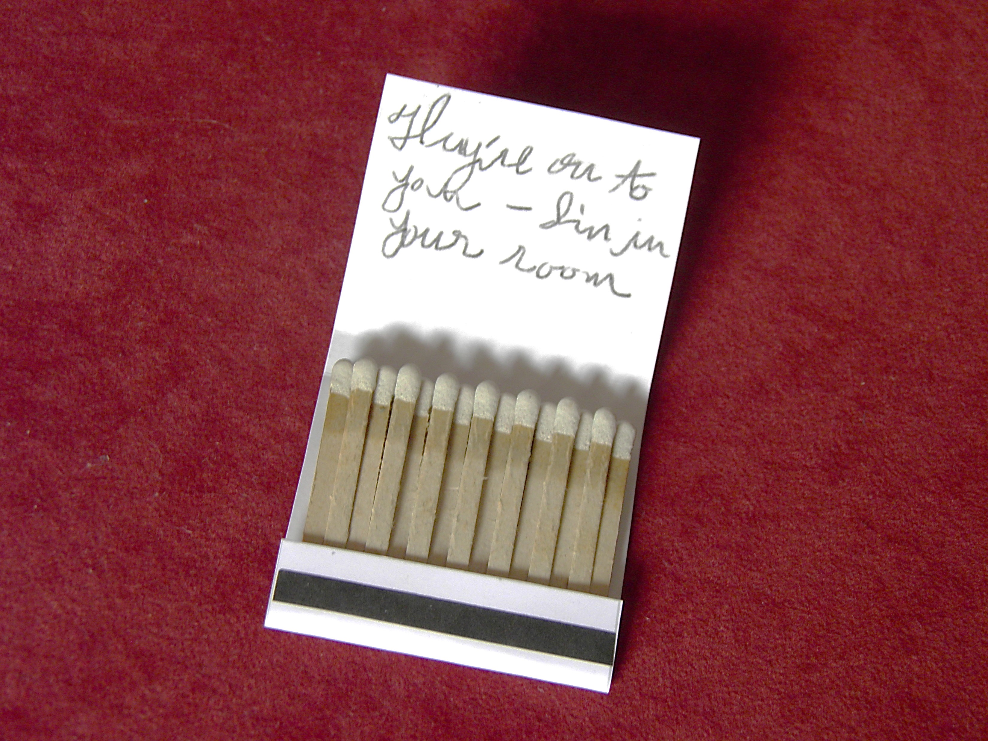 THE R.O.T MATCHBOOK FROM NORTH BY NORTHWEST RPF Costume and Prop