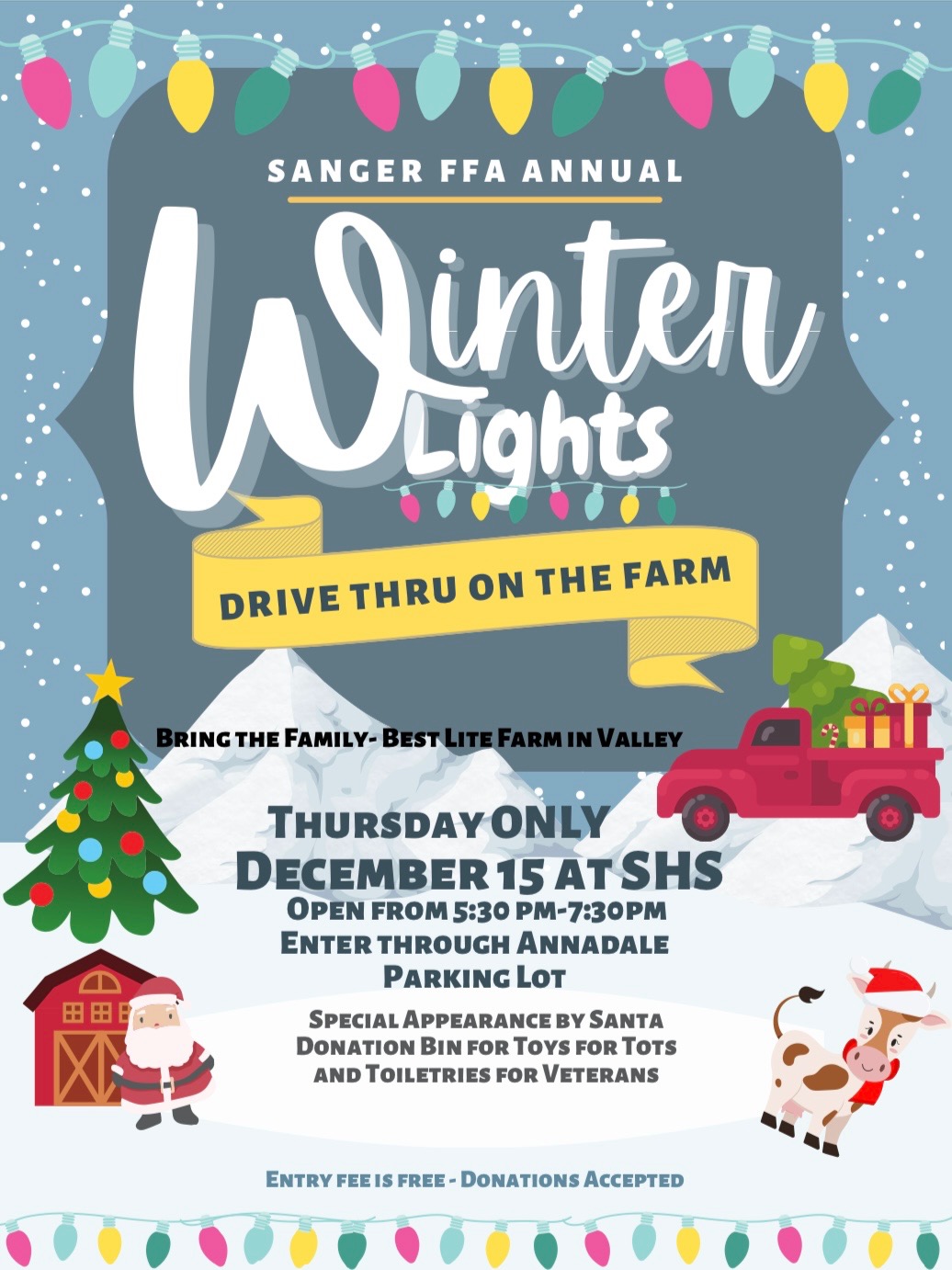 Sanger FFA Annual Winter Lights Drive Thru on the Farm The Sanger Scene