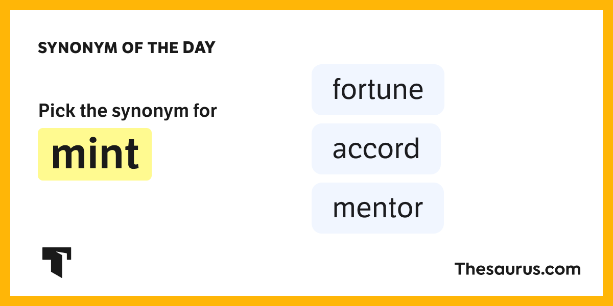 Synonym of the Day fortune