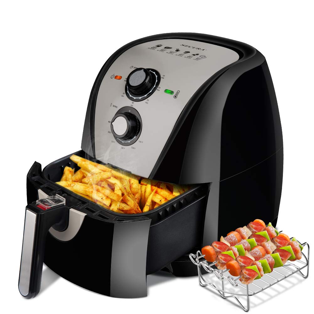 Secura Air Fryer XL 5.3 Quart 1700Watt Electric Hot Air