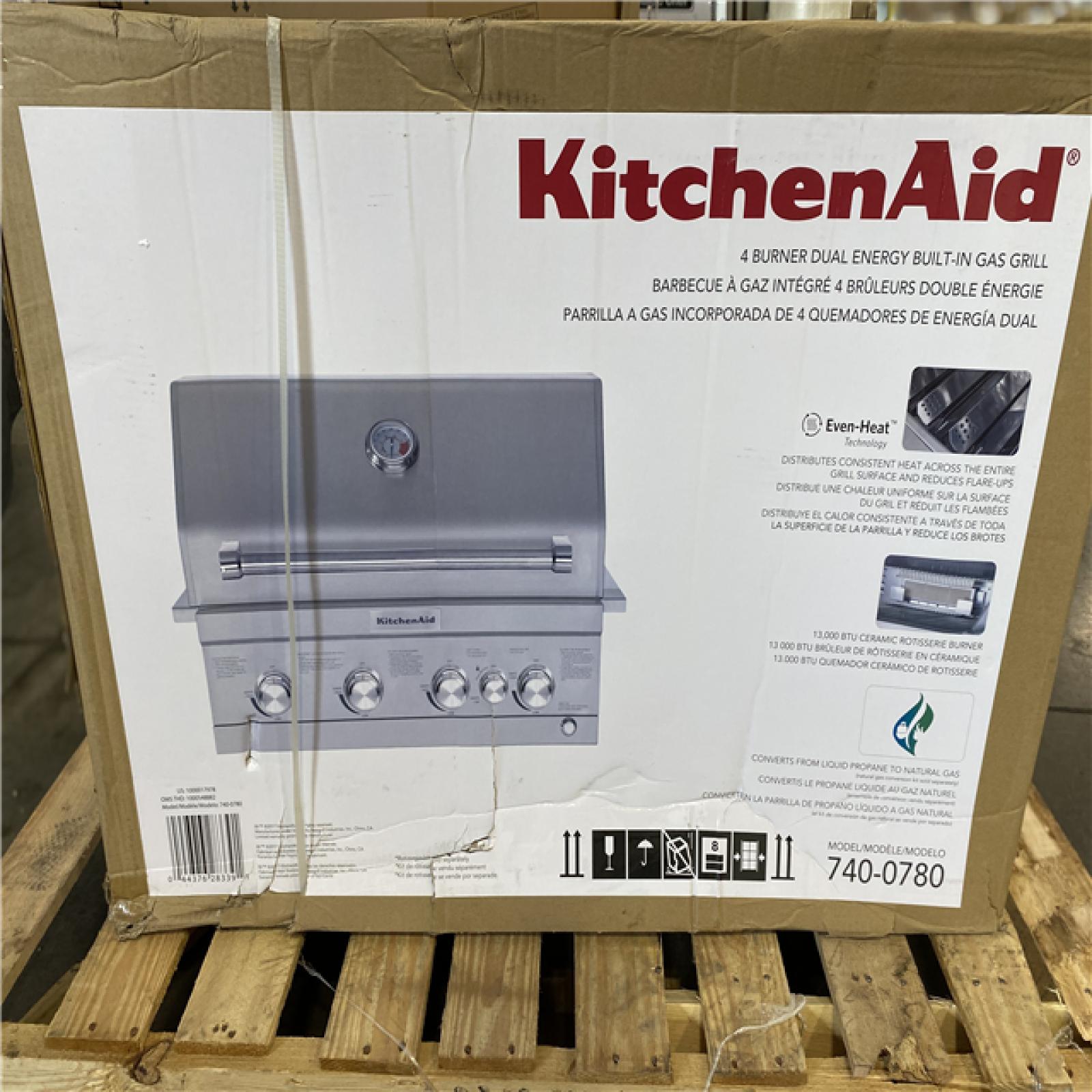DALLAS LOCATION KitchenAid 4Burner Builtin Propane Gas Island Grill