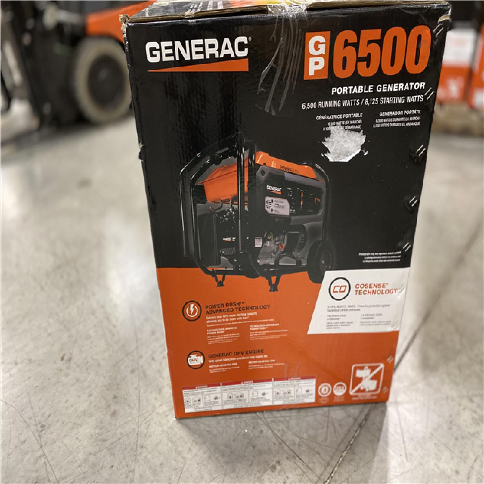 NEW! GENERAC 6500Watt Manual Start GasPowered Portable Generator