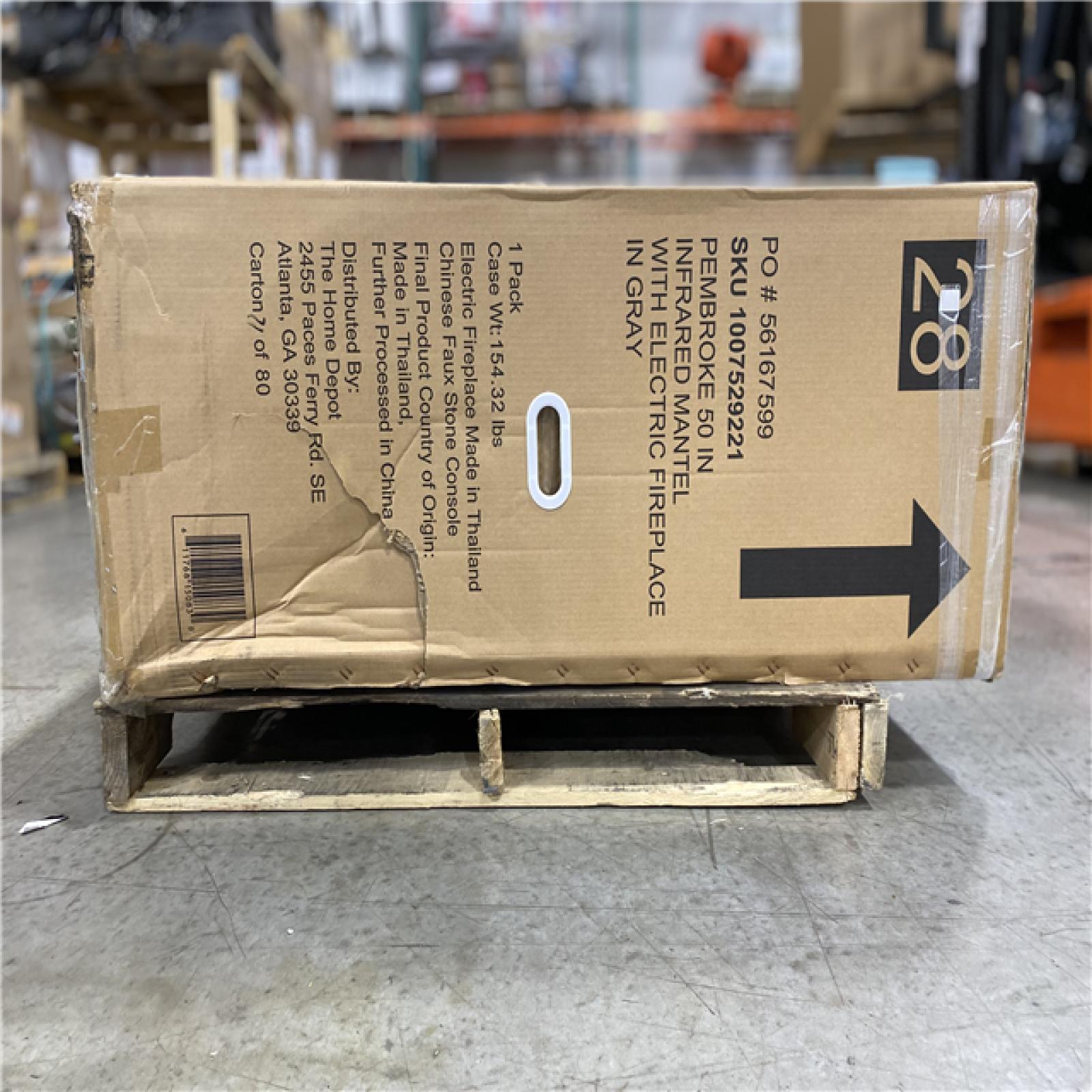 DALLAS LOCATION StyleWell Pembroke 50 in. W Freestanding Faux Stone