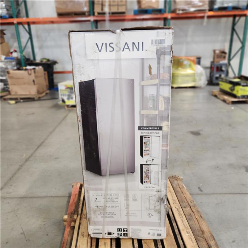 DALLAS LOCATION NEW! Vissani 7 cu. ft. Convertible Upright Freezer/Refrigerator in Stainless