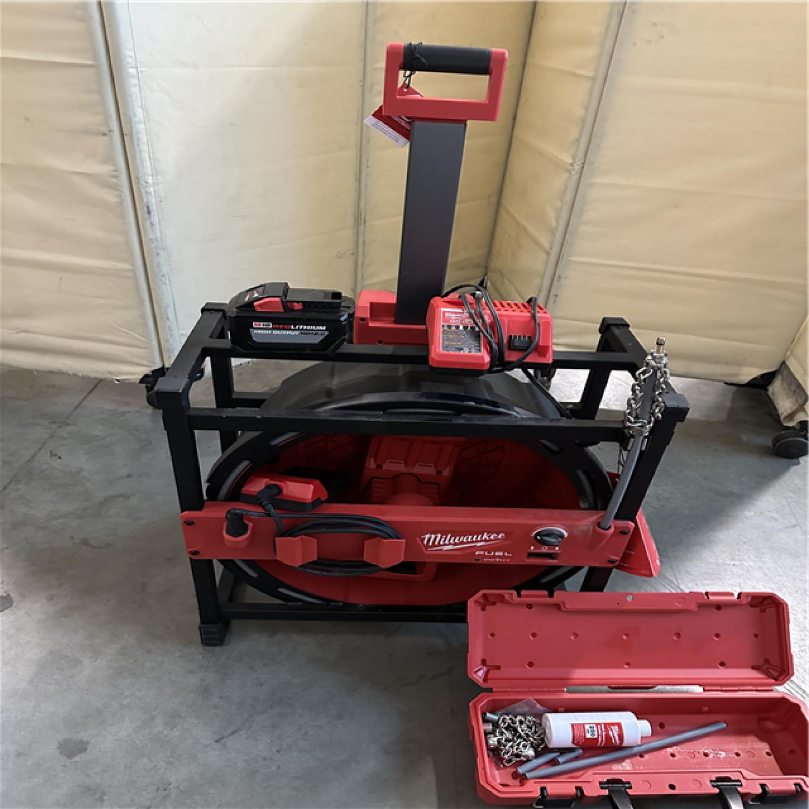 California AS-IS Milwaukee High Speed Chain Snake for 1-1/2 -4 Pipes