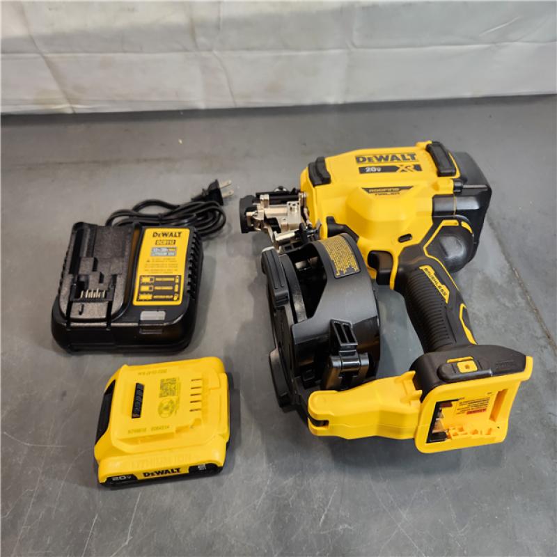 AS-IS DEWALT 15-Degree Cordless Roofing Nailer Kit