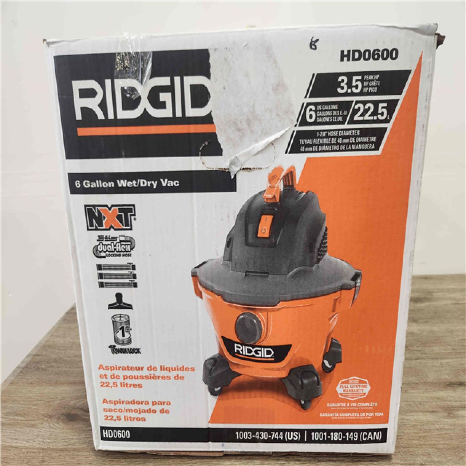 Phoenix Location RIDGID 6 Gallon 3.5 Peak HP NXT Wet/Dry Shop Vacuum