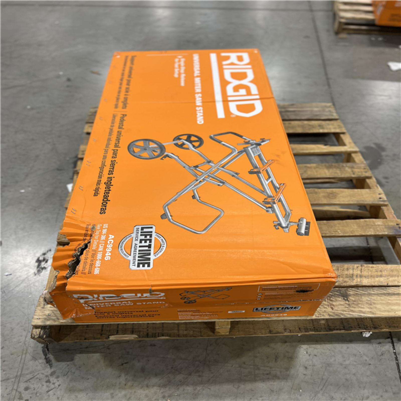 NEW! - RIDGID Foldable Mobile Miter Saw Stand with Mounting Braces