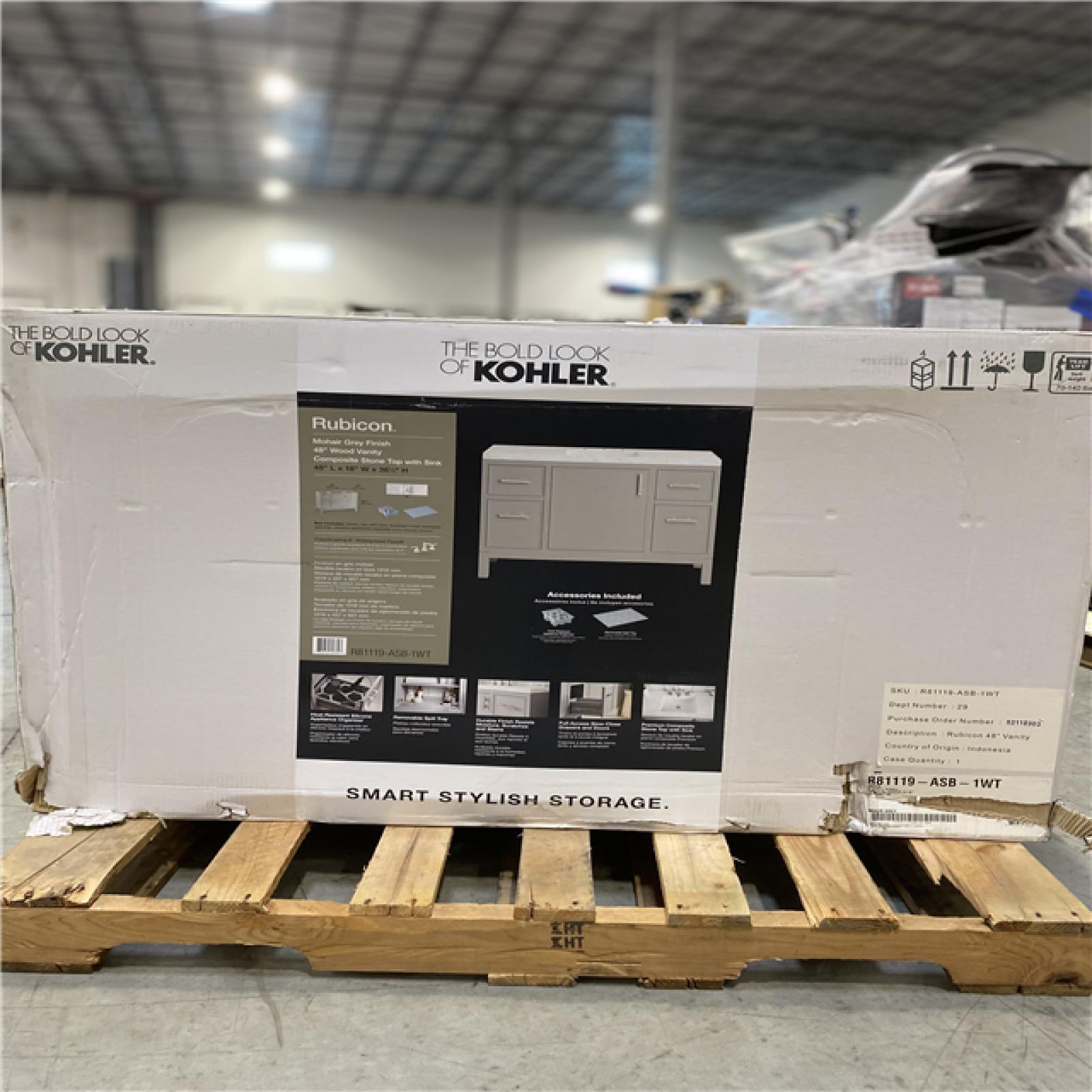 DALLAS LOCATION KOHLER Rubicon 48 in. W x 22 in. D x 35 in. H Single